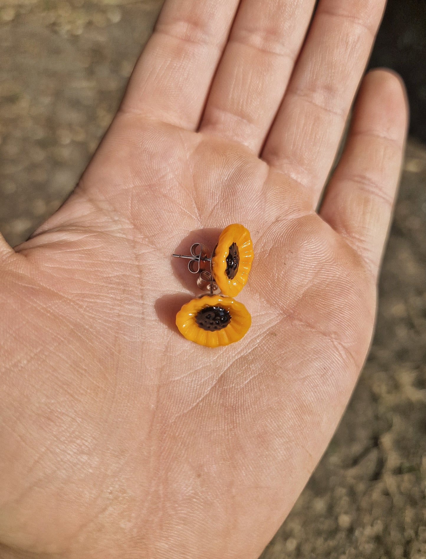 Boucles d'oreilles Tournesol