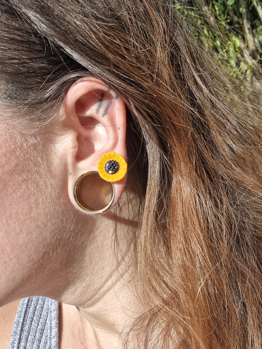 Boucles d'oreilles Tournesol