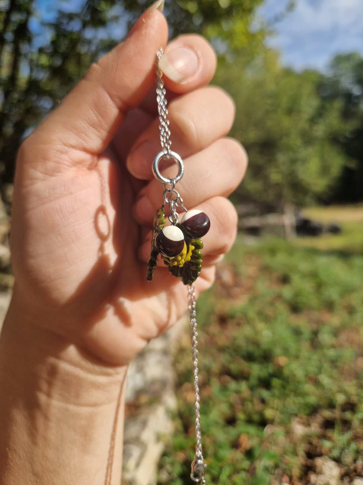 Collier petits marrons