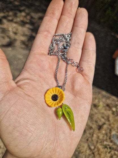 Collier feuilles de Tournesol