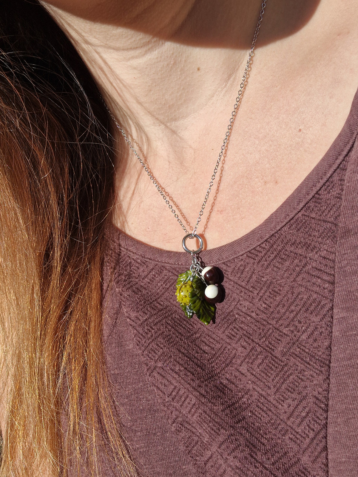 Collier petits marrons