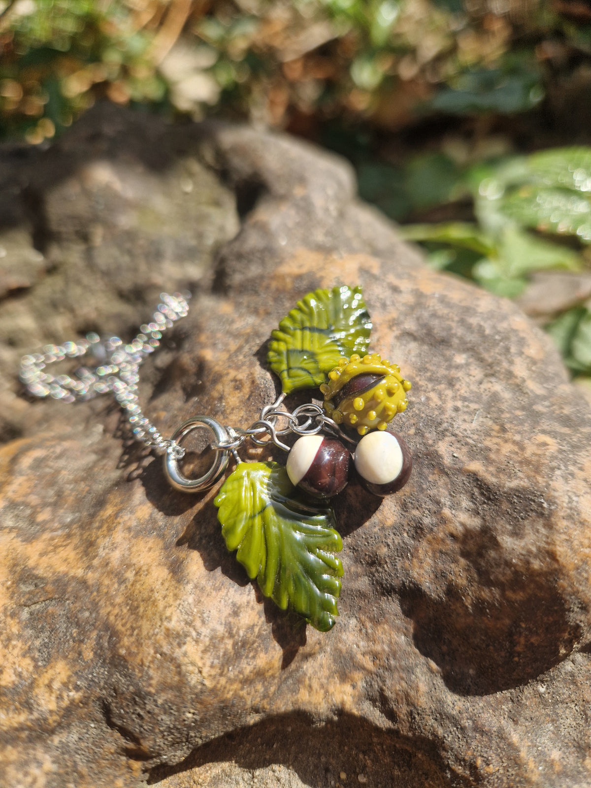 Collier petits marrons