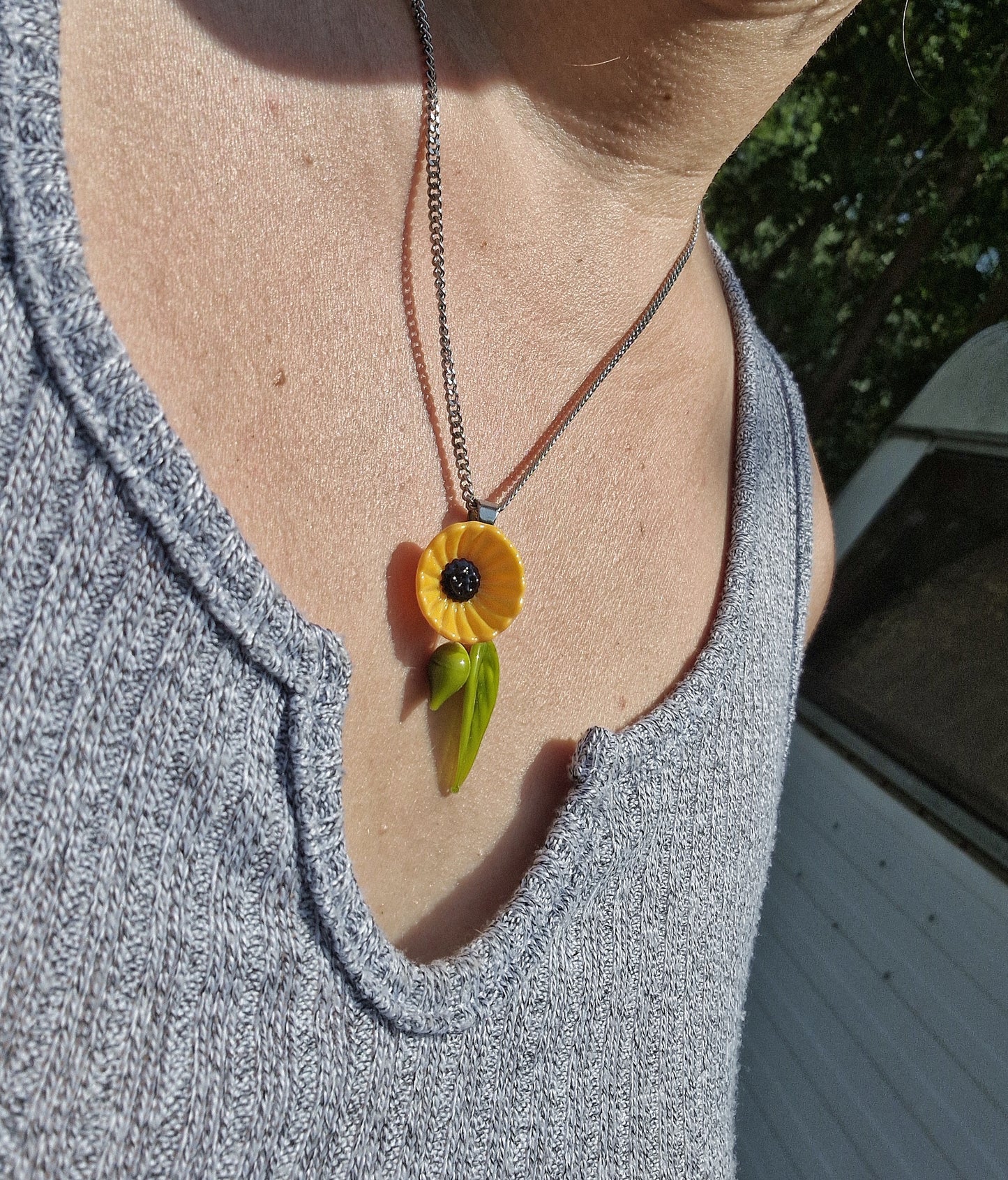 Collier feuilles de Tournesol